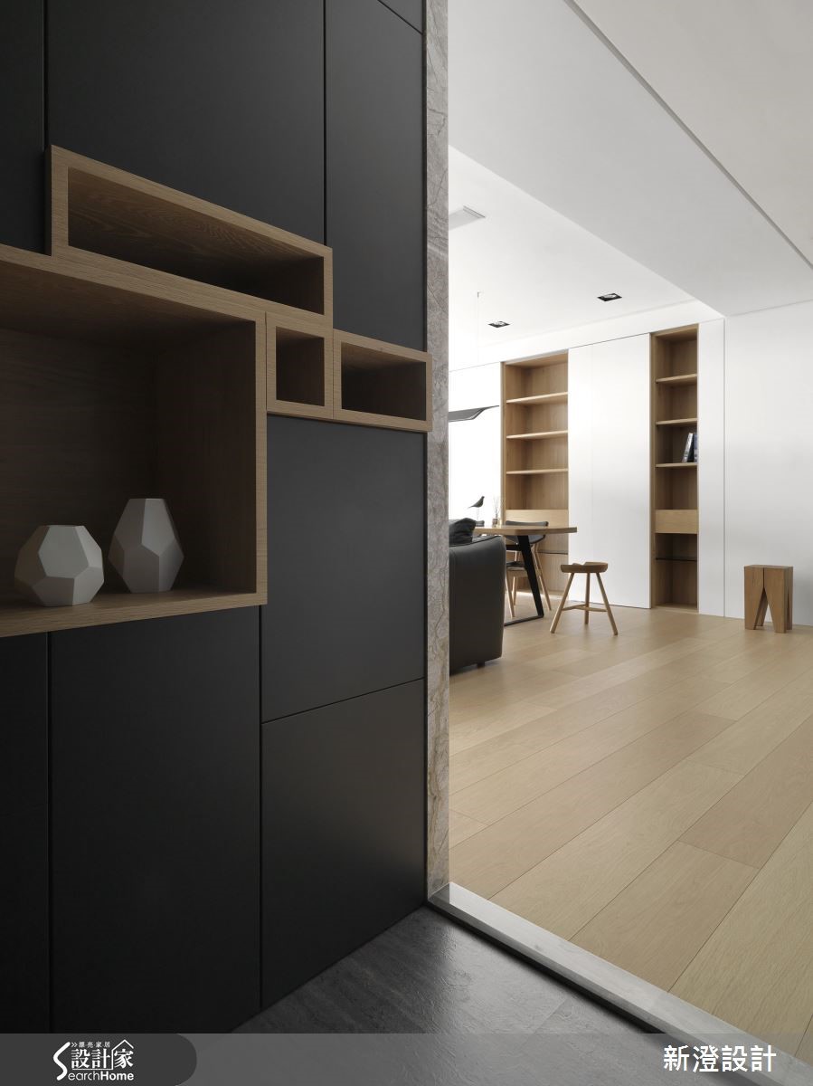 以愜意自在的北歐風格為設計概念，並利用黑、灰、白等